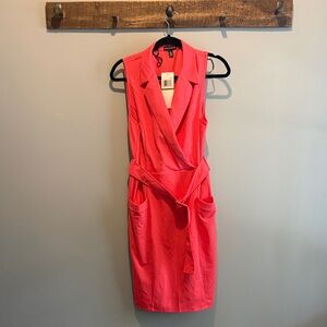 Nina Leonard Vibrant Pink Sleeveless Dress